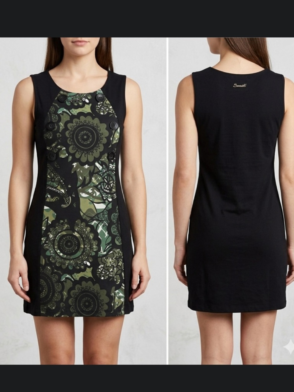SMASH Floral Mandela Shift Dress- Medium A++ Designed in BARCELONA